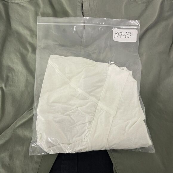 Lululemon Tank Top Womens 4 White Striped Built In Bra Racerback Yoga Athletic - Picture 7 of 7